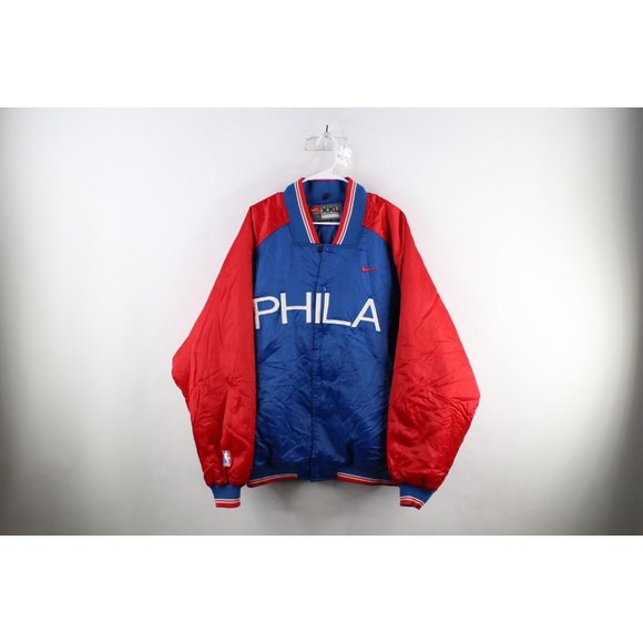 Vintage Nike Mens 2XL XXL Philadelphia 76ers Basketball Satin